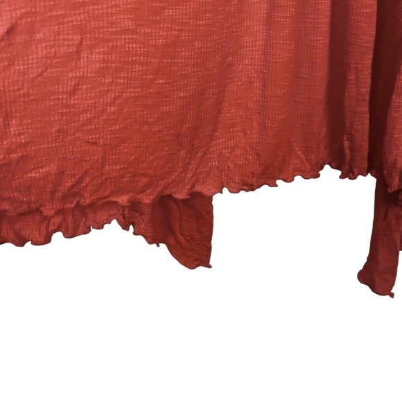 HIP Happening in the Present Orange Lace Knit Sleeveless Vest Cardigan M - Picture 8 of 11